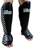 Fairtex Muay Thai Boxing Shin Guard Protector Protection (SP5 Black,M)