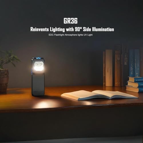 IMALENT GR36 2800 Lumen USB-C Rechargeable LED Clip Flashlight, 3-in-1 with Cool White, Warm Light & UV, EDC Mini Magnetic Base Torch Waterproof for Running,Working and Outdoor Home Emergencies