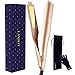 LANDOT Flat Iron for Hair Curling Irons Hair Straightener Twist 2 in 1 Hair Curlers Straightening Iron Dual Voltages Hair Styling Tools with 3D Concave and Convex Titanium Plated 1 Inch Color Goldthumb 1