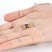 Assorted Colors Stainless Steel Alphabet Letter Initial Stud Earrings, Yellow Gold, Rose Gold, Black Plated, Hypoallergenic (Letter K x 4 Pairs)