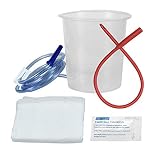 Cor-Vital BPA Free Reusable Enema Bucket with Reinforced Handles and Recipe for Organic Green Coffee DETOX - Red Tube