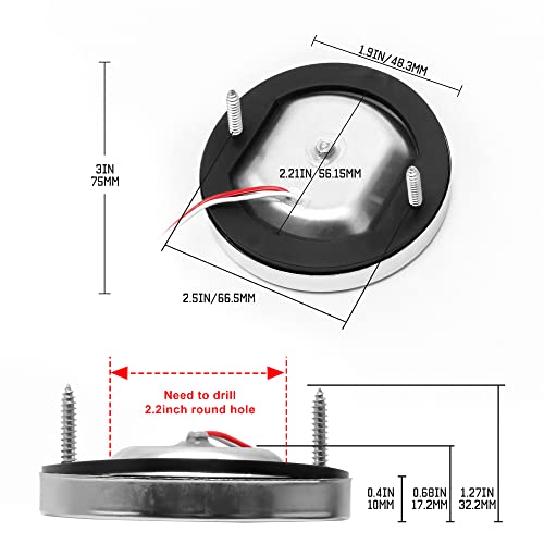 HUSUKU Marine Courtesy Lights, 316 Stainless Steel, SOOP3 P01 1200LM 3