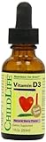 Child Life Vitamin D3, Berry Flavor, Glass Bottle, 1 Ounce