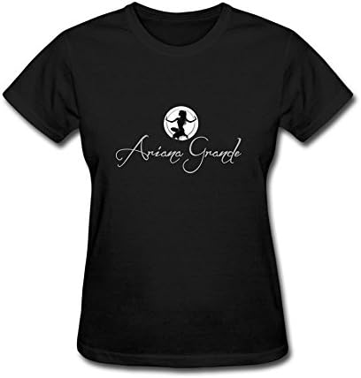 Nacyaa Ariana Grande logo popular T Shirt for women Black