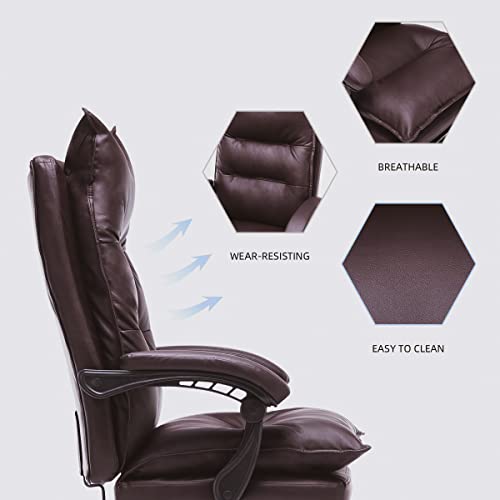 YOLENY Big and Tall Office Chair with Foot Rest, HeightAdjustable