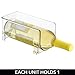 mDesign Plastic Free-Standing Wine Set Rack Storage Organizer for Kitchen Countertops, Pantry Cabinet, Fridge Organization - Holds Water Bottle and Alcohol Bottles - 8 Pack - Clear
