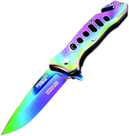 Last Punch 6.5" Defender Xtreme Multi Color Folding Spring Assisted Knife