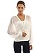 PattyBoutik Women's Chiffon Long Sleeve Fitted Waist Pullover Blouse