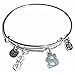Hidden Hollow Beads Initial Stainless Steel Expandable Wire Women's Bangle Bracelet, Made In USA, Popular and Stylish, Comes in a GIFT BAG