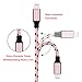 IWAVION Lightning Cable, 3pack 3ft 6ft 10ft Nylon Braided Lightning to USB iPhone Charger Cord with Aluminum Connector for iPhone 7/7 Plus/6s/6s Plus/6/6Plus/SE/5s/5c/5, iPad/iPod – Black/Rose Gold