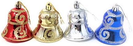 AEX Christmas bells Hanging Tree Ornaments Pendant Decorations (Christmas Bells Multi Colour)