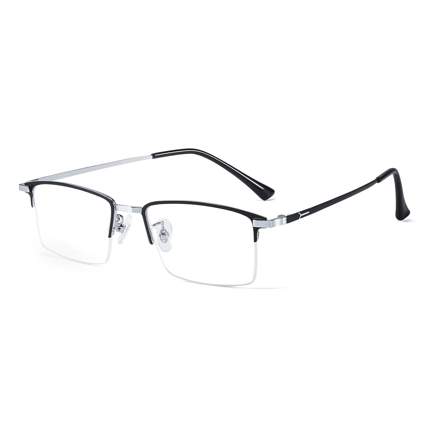 Photo 1 of VIEWBETTER 1.0x Titanium Magnifying Reading Glasses Clear Real Glass Lenses Scratch Resistant Lightweight Flexible Semi Frame