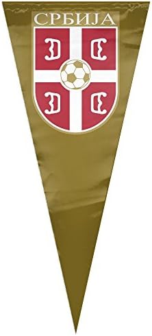 2018 Soccer Serbia National Football Team Triangle Shape Garden Flag&Decorative Flag For Wedding Home Outdoor Garden&Anniversary Home Outdoor Garden Decor 12'x30'