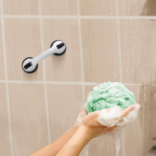 GreenChief Suction Grab Bar -Shower Handle & Bathroom Balance Bar wit - Grip Bath Grab Bar for Bathroom - Safety Hand Rail Support - Handicap, Elderly, Injury, Senior Assist Bath Handle, Non Skid, 12"