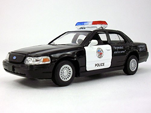 Ford Crown Victoria Police Interceptor 1/42 Scale Diecast Metal Model - BLACK