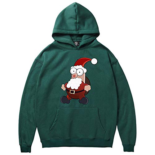 Men Women Hooded Sweatshirt,GREFER Winter Santa Claus Print Long Sleeve Tops Christmas Costume