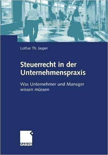 Amazoncom Steuerrecht In Der Unternehmenspraxis Was - 