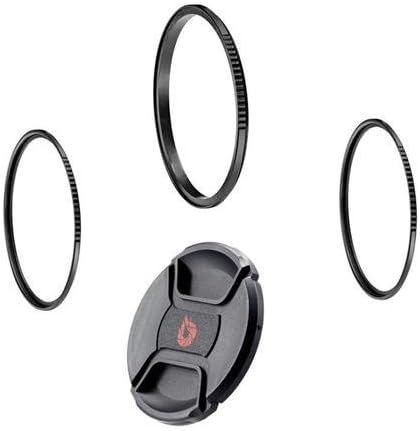 Xume 82mm Lens Thread to Filter Holder Bundle, 2 Holders, Breakthrough Photography 82mm Center-Pinch Lens Cap, 82mm Adapter