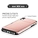 SAMONPOW Case for iPhone XR Case Wallet Card Holder Shell Heavy Duty Anti Scratch Dual Layer Hard PC Soft Rubber Bumper Cover for iPhone XR 6.1 inch Rose Gold