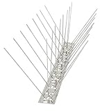 Bird Blinder Stainless Steel Bird Spikes for Pigeons and Other Small Birds - Industrial 4" Wide Design Contains no Plastic - (11 Foot Coverage)