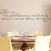 Kitchen Wall Stickers Home Decor, Dining & Cooking Quote Decal Heart Removable Vinyl Art Decoration ״Bless The Food Before Us, The Family Beside Us, and The Love Between Us, Amen״ (Black)