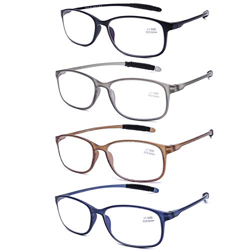 AQWANO Computer Reading Glasses Blue Light Blocking Flexible TR90