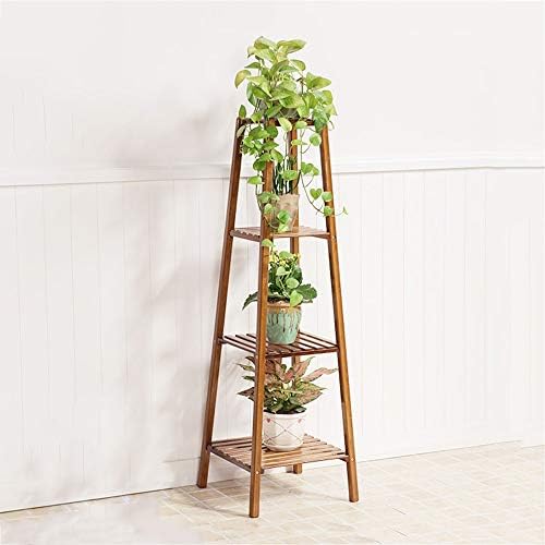 Bamboo Tall Plant Stand Multi-layer Ladder-Shaped Flower Pot Holder Small Space Table Multifunctional Flower Shelf Bookcase Unit Holder Indoor Outdoor Garden Planter Pots Shelf (Edition : 4 layers)