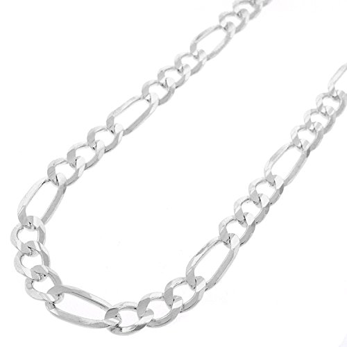 Sterling silver italian 6mm figaro link itprolux solid 925 neckla…