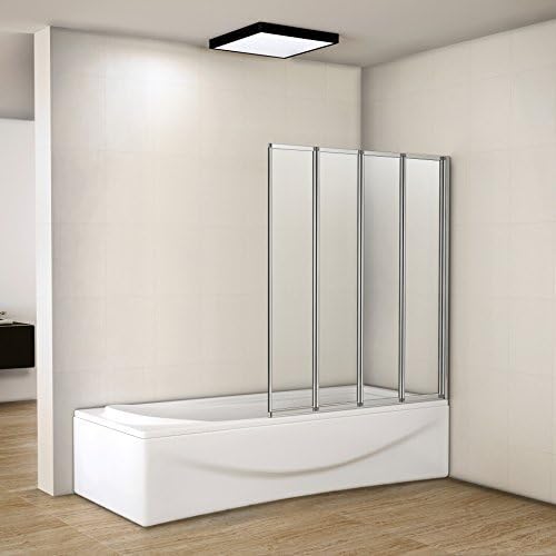 Perfect 1200mm Folding Shower Screen Bath Screen Toughened Glass Panel