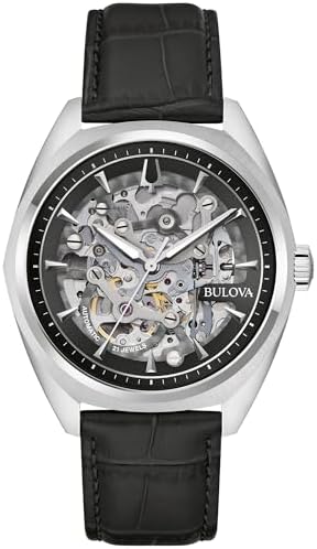 Amazon.com: Bulova Men's Classic 3-Hand Automatic Leather Strap