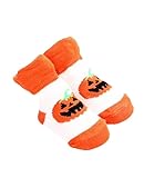 Halloween Pumpkin Face Baby Booties Socks, Orange