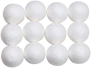Thermocol Balls: Size of 1.5 Inch : Pack of 12pcs : for model making, Party Decorations, Carnivals, Celebrations, School projects, etc