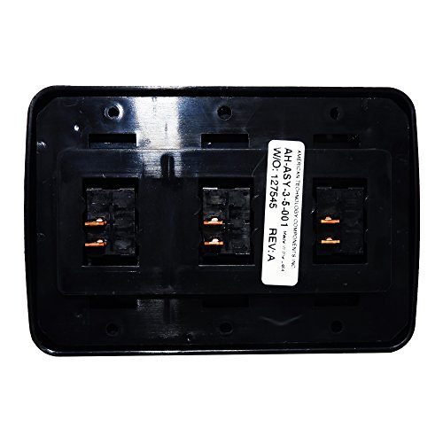 American Technology Components Triple SPST On-Off Switch with Bezel, 12-Volt, for RV, Trailer, Camper (Black)