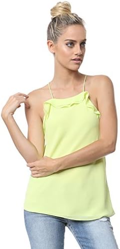 NAKED ZEBRA WOMEN'S RUFFLE CAMISOL TOP_TEAGREEN_LARGE