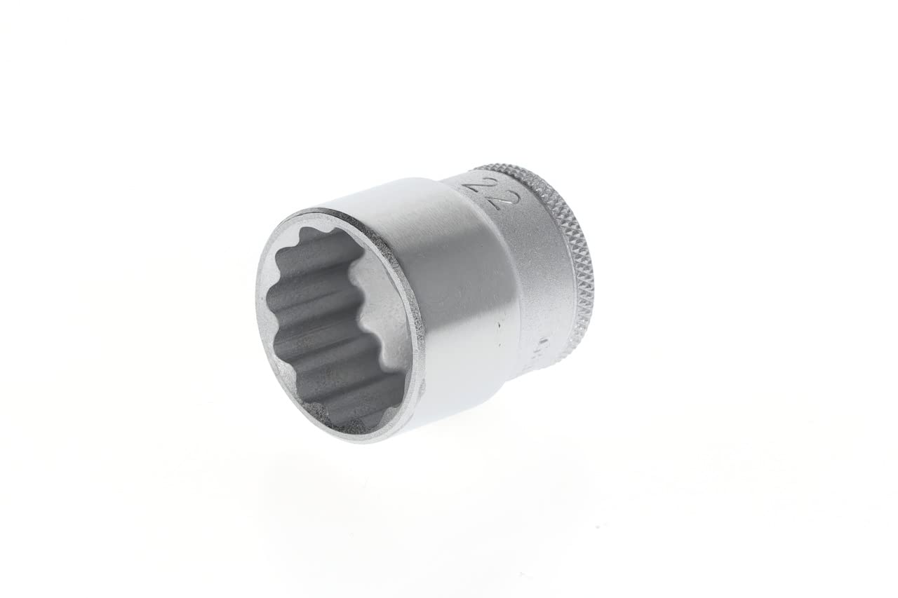 GEDORE Socket, 3/8" 10 mm drive, Bi-hex, 22 mm AF, Tool, D 30 22, Chrome-plated steel