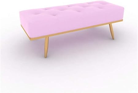 Yzjk Banc Long Capitonne Capitonne Avec Pietement En Metal Banc Ottoman Avec Siege Rembourre Couleur Blanc Taille 120x40x43cm Amazon Fr Cuisine Maison