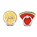 Mavis's Diary 2 Pcs Cute Fruit Universal 360 Degree Rotating Phone Metal Buckle Tablet Finger Grip Diamond Ring Stand Holder Kickstand for All Phones Tablets - Orange&Watermelon