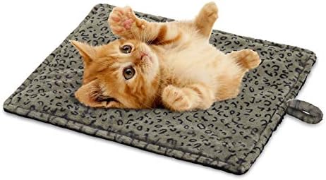 店内全品対象 ペットマット 猫 犬ベッド ペット用 ブランケット 睡眠マット 物理的保温 布団 54 40cm 滑り止め 柔らかい 洗える ダックグリーン 小動物