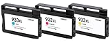 HouseOfToners Remanufactured Ink Cartridge Replacement for HP 933XL (1 Cyan, 1 Magenta, 1 Yellow, 3-Pack)