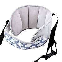 KAKIBLIN Adjustable Child Car Seat Head Support Band- A Comfortable Safe Sleep Solution (Grey)