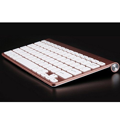 AENMIL Ultra Thin Wireless Keyboard + Mouse Combo, Portable 2.4G Whisper-quiet Compact Computer Accessories For Tablet Laptop Desktop Intelligent Televisions - Rose Gold - Thumbnail 3