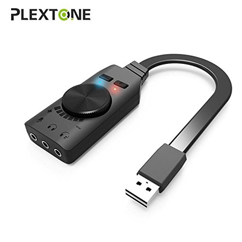 Audio Usb Interface Virtual 7.1 Channel Audio Usb adapter Sound Card Adapter 3.5mm mic & audio Free Drive one key 7.1 CH EMC CABLE Laptop Desktop Windows Vista Mac Gaming Headphones (No drivers Need