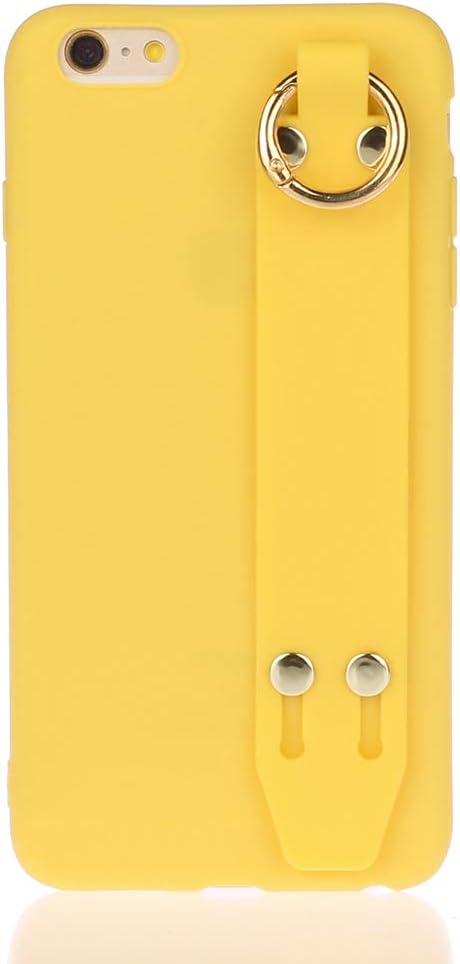 Yunbaozi Bright Yellow Case for Samsung Galaxy Note 10 Plus, Protective Soft Bumper Liquid Smooth Skin TPU Silicone Cover with Stylish Hand Belt Strap
