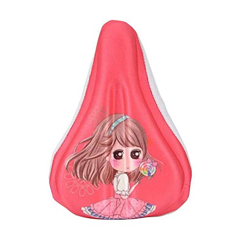 AISHEMI Soft Child Bike Saddle Gel Seat Cushion Pad Breathable Cycling Kids Bicycle Saddle Cover 9"x6" for Most Children Bicycle Tricycle Banlance Bike (Pink)