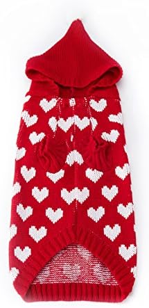 Pet Heart Red Christmas Themed Holiday Festive Dog Sweater, Dog Accessories (XL)