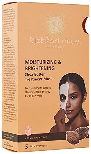 RICH RADIANCE Moisturizing & Brightening Shea Butter Treatment Mask 5pcs