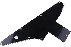 Kaasst 3 Ply Guitar Pickguard Pick Guard for Explorer for '76 Reissue Black Part Metal