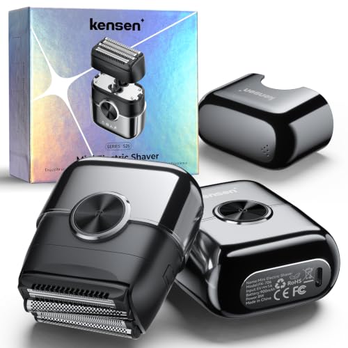 Kensen 4D Foil Shaver Men's Mini Foil Shaver 120 Minutes Waterproof | Electric Shaver Men's Usb-C Shaver Electric Shaver Dry Shaver Portable for Beard Face Travel