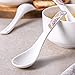 DOWAN 12 Pieces Porcelain Soup Spoons Asian Soup Spoon Chinese Soup Spoon for Home, Kitchen, or Restaurant, White
