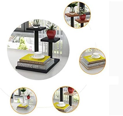 WXFO Flower stand Multi-layer Self-installing Small Flower Stand Storage Rack Office Desk Surface Plant Shelf Flower Stand Living Room Balcony Decoration Plant Stand Flower Stand (Color : Black)